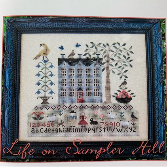 Life on Sampler Hill Counted Cross-Stitch Pattern by The Scarlet House - Picture 1 of 4